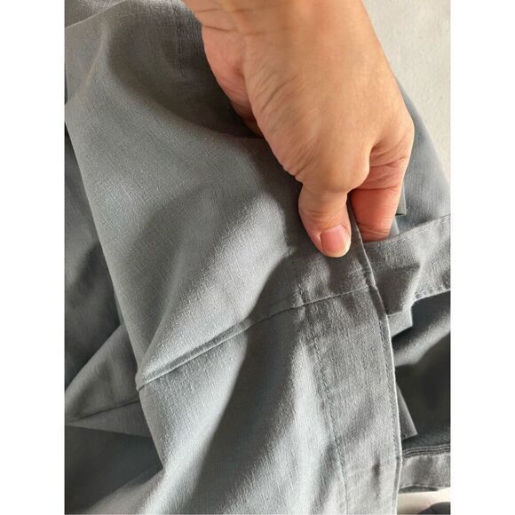 Gray Room Window Cotton Lined Relaxed Light Filtering Blackout Curtains Drapes L - Picture 7 of 7